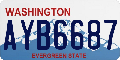 WA license plate AYB6687