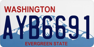 WA license plate AYB6691