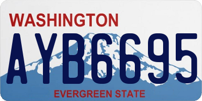 WA license plate AYB6695