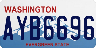 WA license plate AYB6696