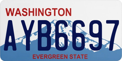 WA license plate AYB6697