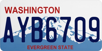 WA license plate AYB6709