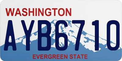 WA license plate AYB6710