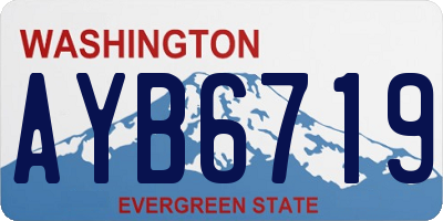 WA license plate AYB6719