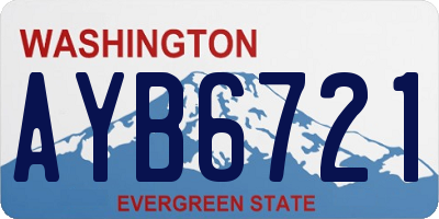 WA license plate AYB6721