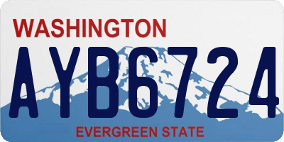 WA license plate AYB6724