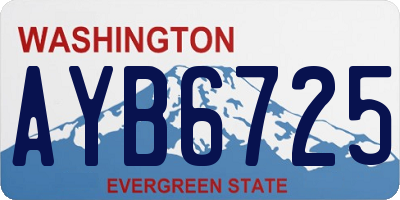 WA license plate AYB6725