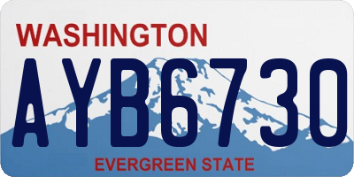 WA license plate AYB6730