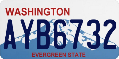 WA license plate AYB6732