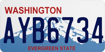WA license plate AYB6734