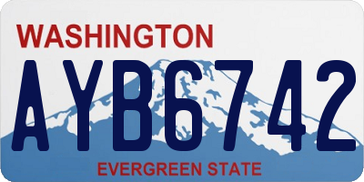 WA license plate AYB6742