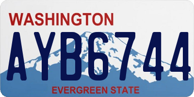 WA license plate AYB6744