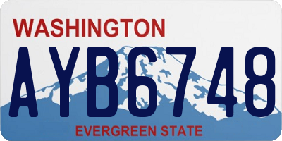 WA license plate AYB6748
