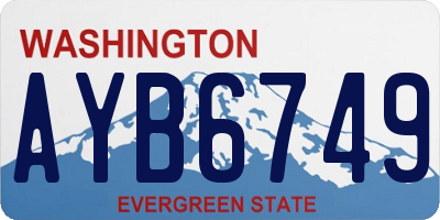 WA license plate AYB6749