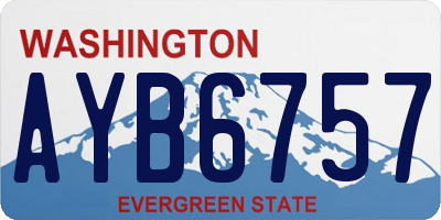 WA license plate AYB6757