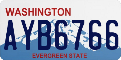 WA license plate AYB6766