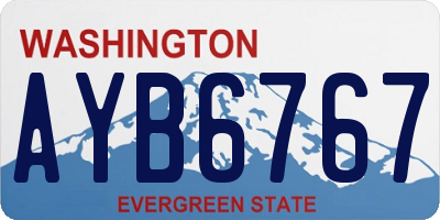 WA license plate AYB6767