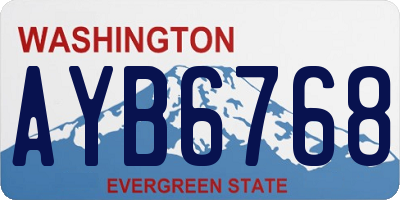 WA license plate AYB6768