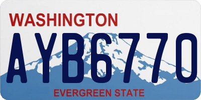 WA license plate AYB6770