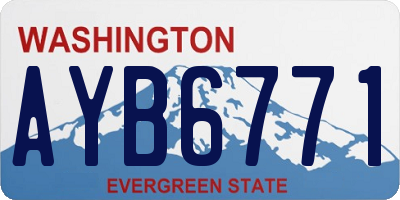 WA license plate AYB6771