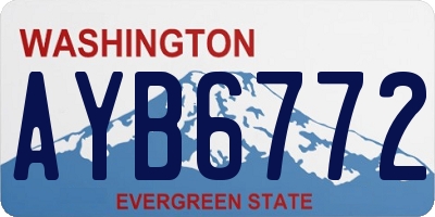 WA license plate AYB6772