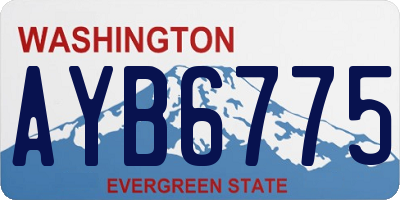 WA license plate AYB6775