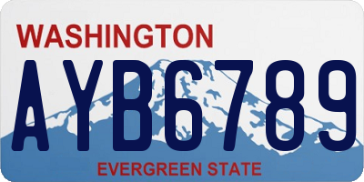 WA license plate AYB6789