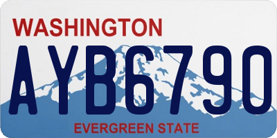 WA license plate AYB6790