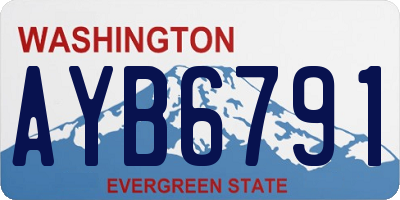 WA license plate AYB6791