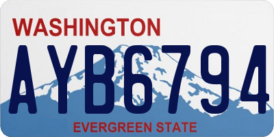 WA license plate AYB6794