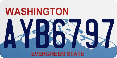 WA license plate AYB6797