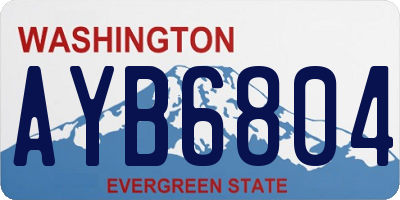 WA license plate AYB6804