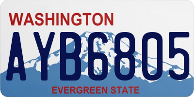 WA license plate AYB6805