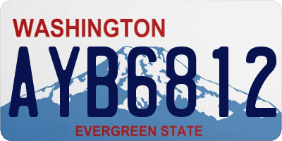 WA license plate AYB6812