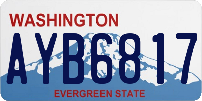 WA license plate AYB6817