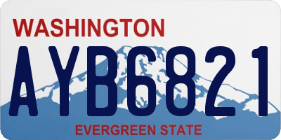 WA license plate AYB6821