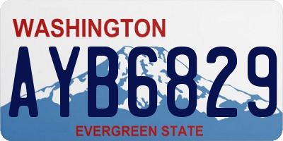 WA license plate AYB6829
