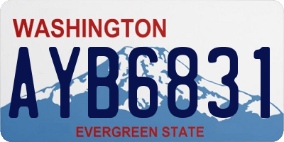 WA license plate AYB6831