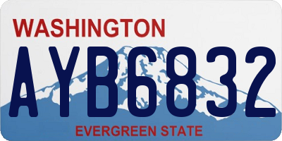 WA license plate AYB6832