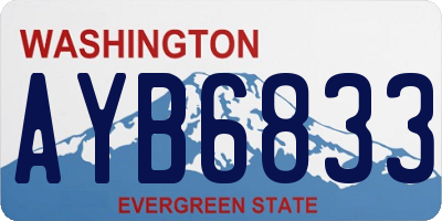 WA license plate AYB6833