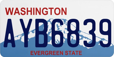 WA license plate AYB6839
