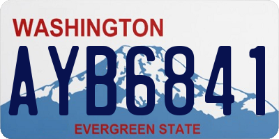 WA license plate AYB6841