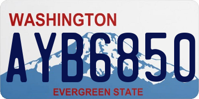 WA license plate AYB6850