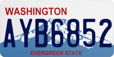 WA license plate AYB6852