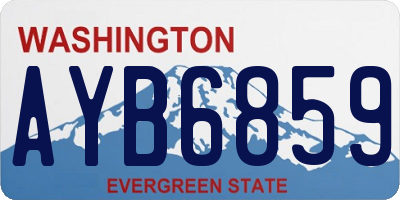 WA license plate AYB6859