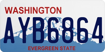WA license plate AYB6864