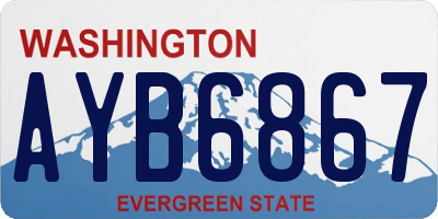 WA license plate AYB6867