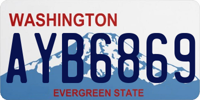 WA license plate AYB6869