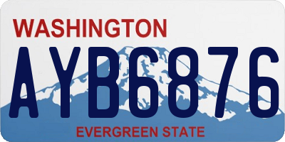 WA license plate AYB6876