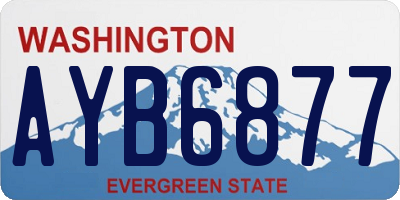 WA license plate AYB6877